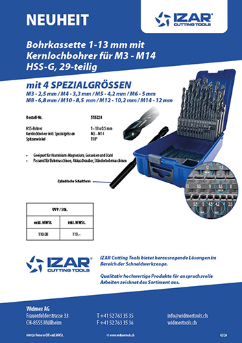Bohrkassette mit Kernlochbohrung IZAR