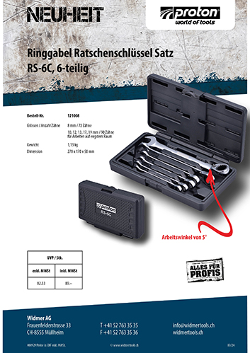 Proton Ringgabel Ratschenschlüssel Satz RS-6C