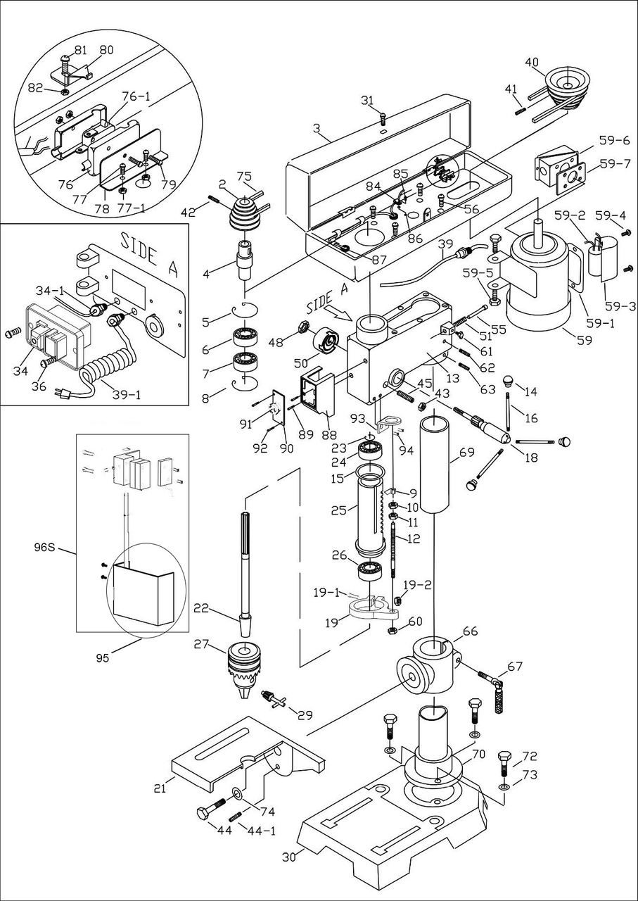 Tischbohrmaschine Proton BMT-ECO13M