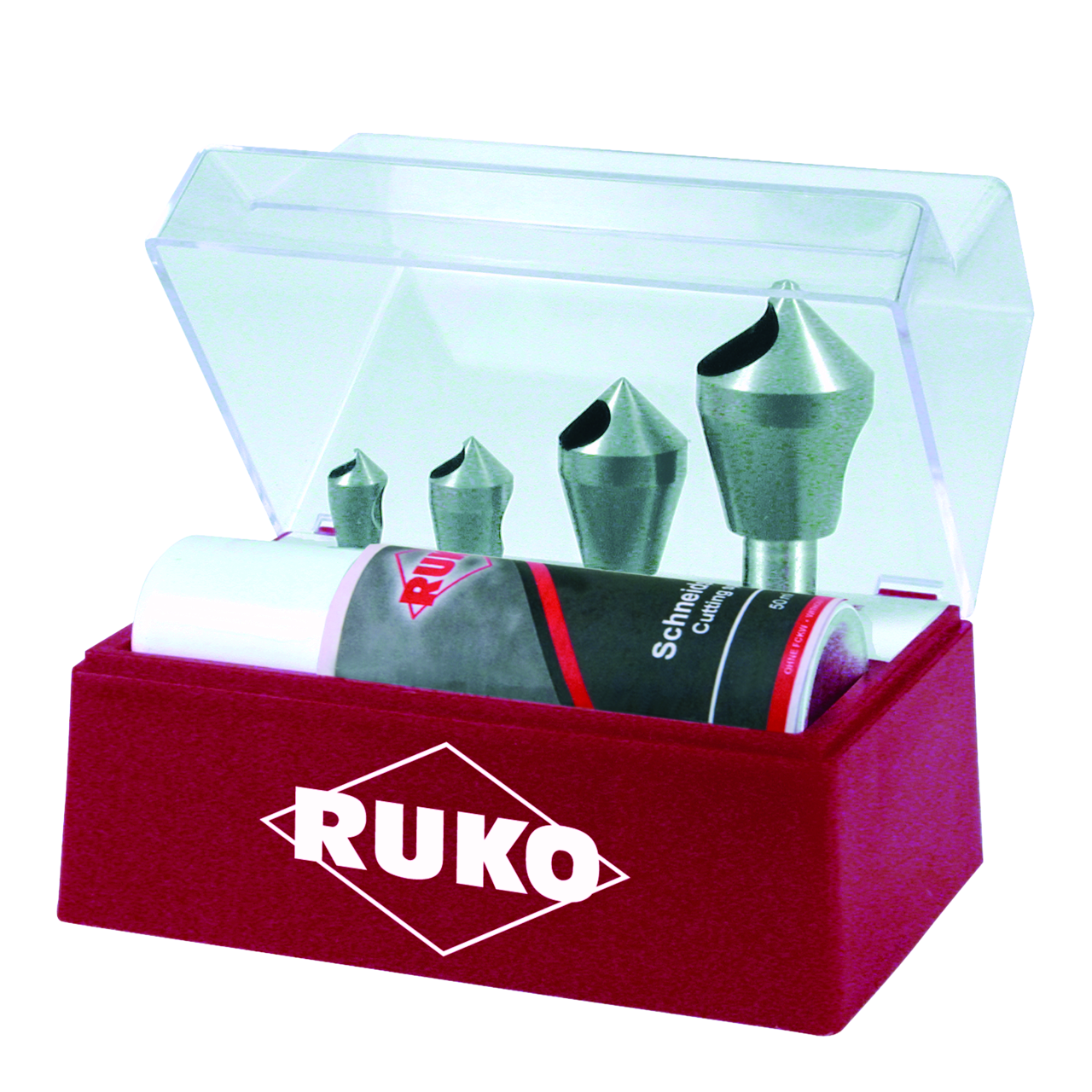 Querlochsenker-Satz Ruko 90° HSS-Co 5 - 5-tlg. (Kunststoffbox)