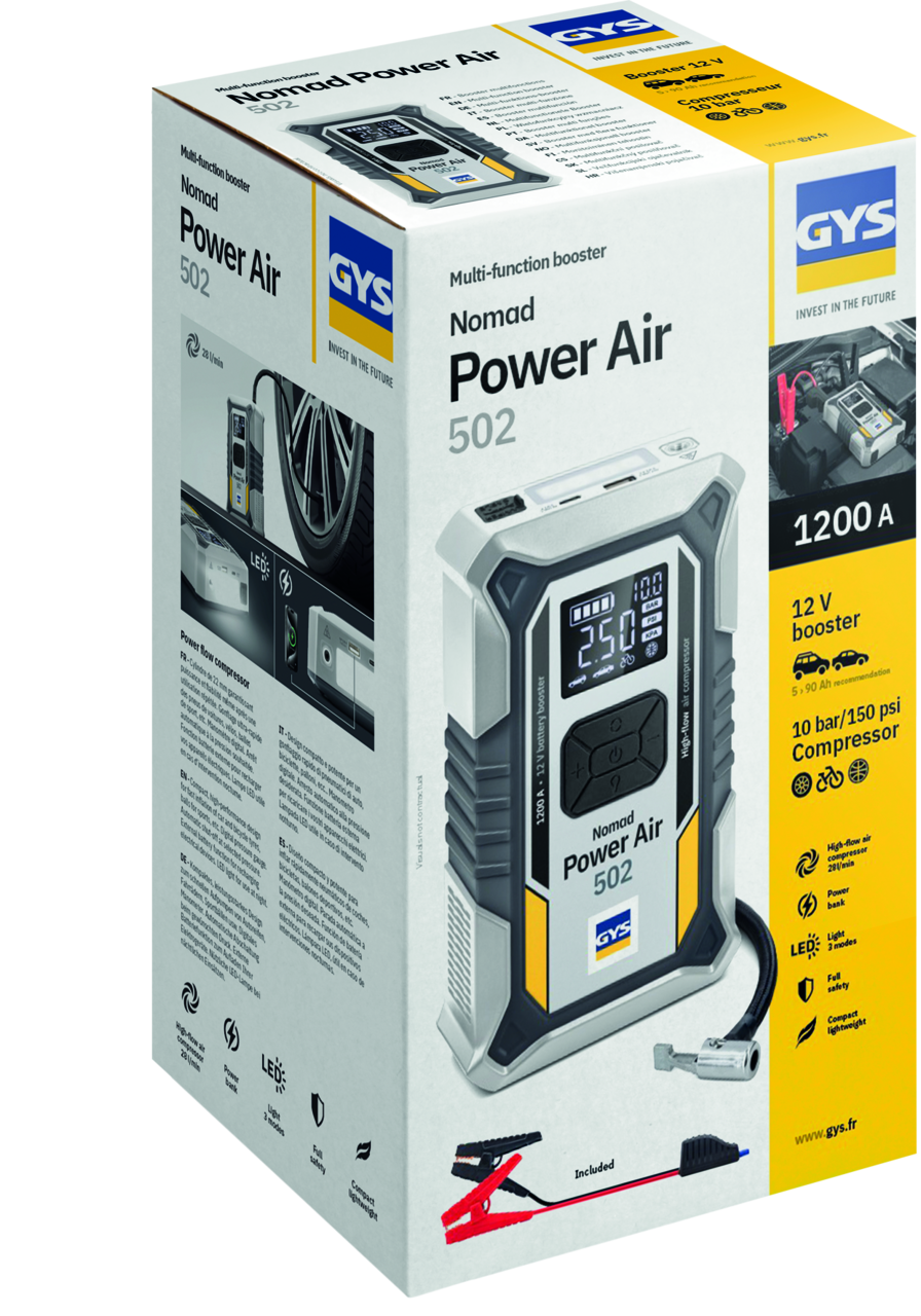 Startgerät Booster/Kompressor GYS Nomad Power Air 502