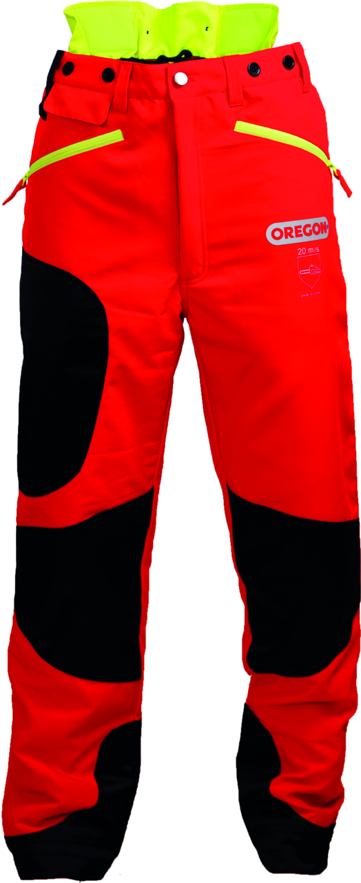 Schnittschutzhose Waipoua, gelb/rot, Gr. M