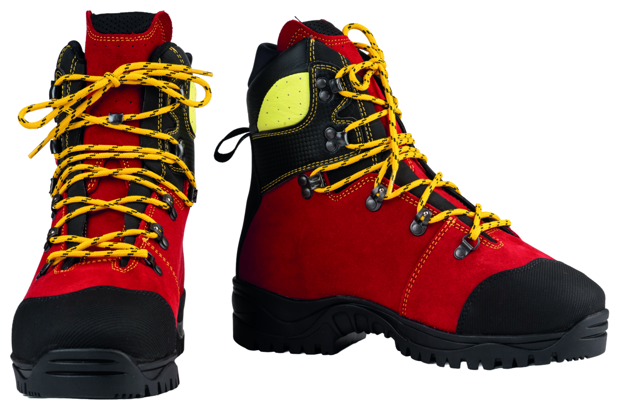 Leder-Schnittschutzstiefel Oregon Avertic rot/gelb Gr. 46