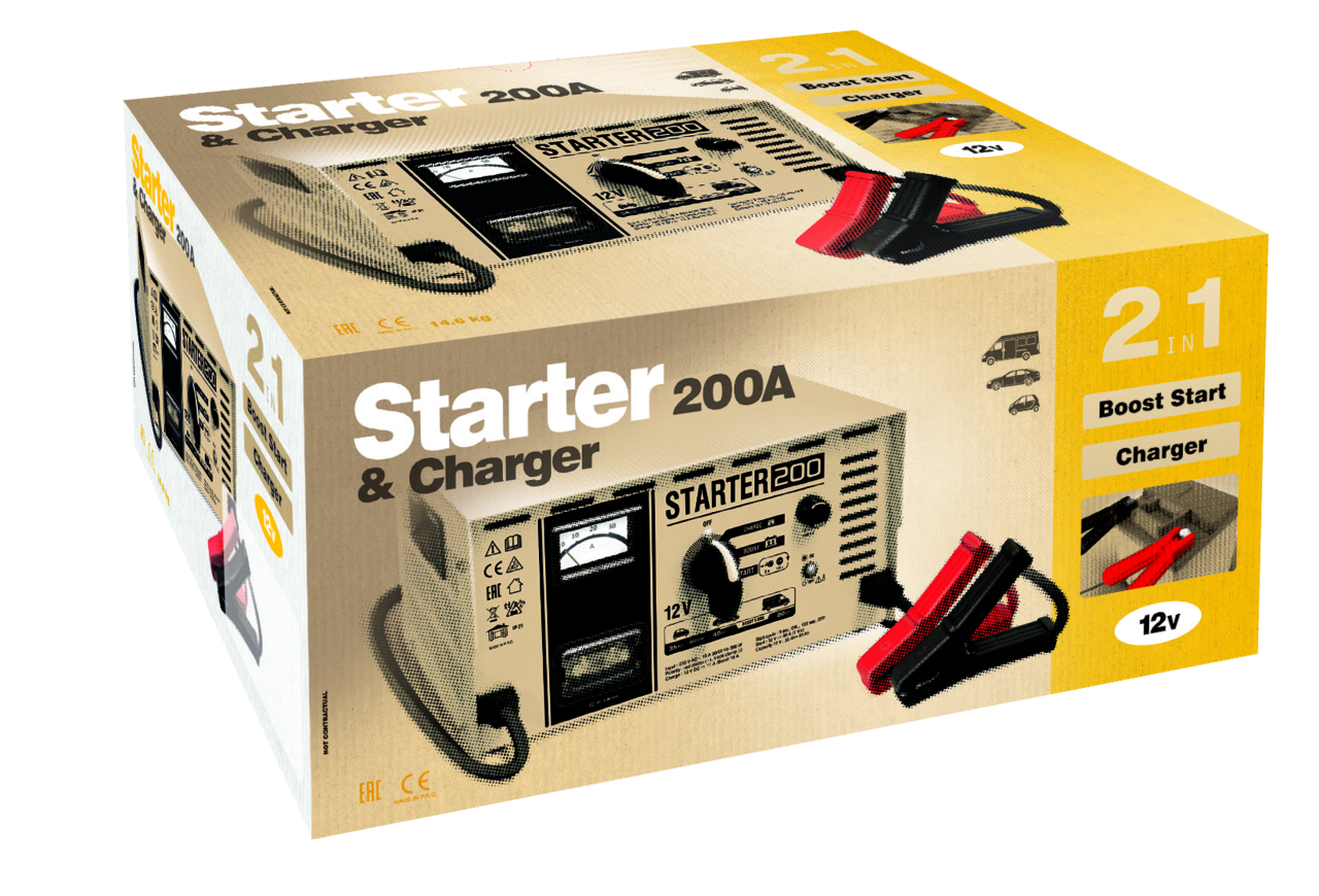 Chargeur et démarreur de batterie GYS Start 200