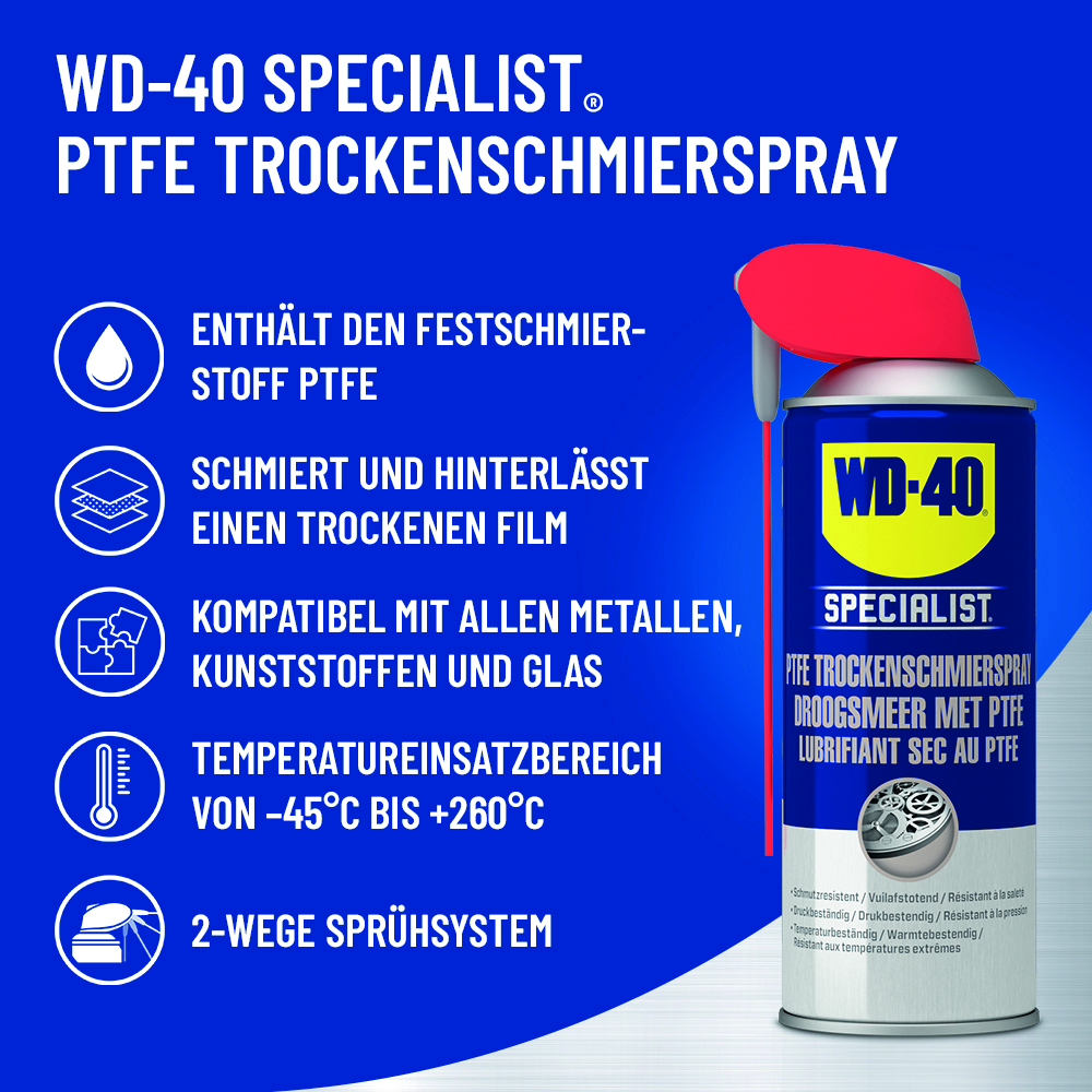 WD-40 Specialist 400ml PTFE Trockenschmierspray
