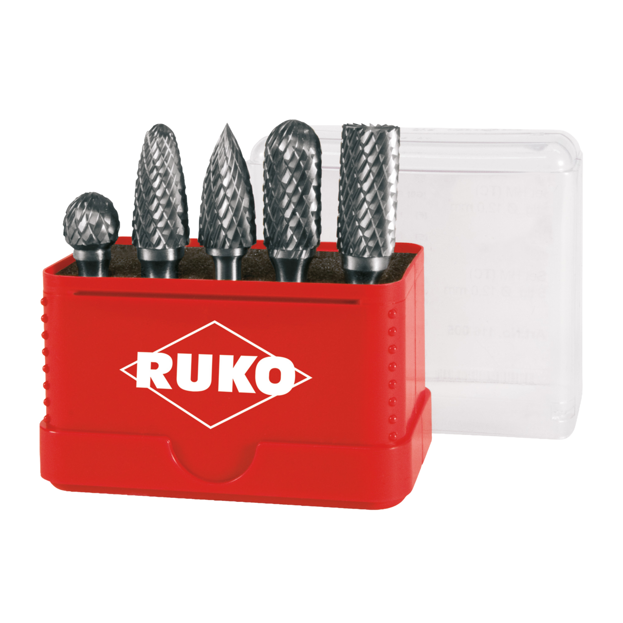 Hartmetall-Frässtifte-Satz Ruko HM - 5-tlg. (Mini-Box)