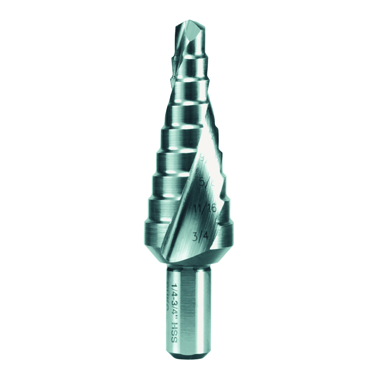 Stufenbohrer Ruko HSS TiAlN Kreuzanschliff Form C Zollabmessungen Ø 1/4" - 3/4"