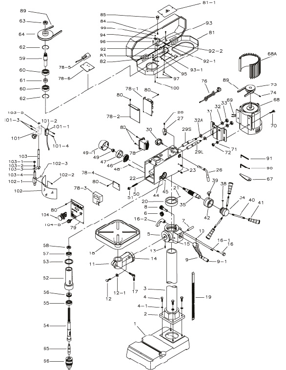 Tischbohrmaschine Proton BMT-20VM