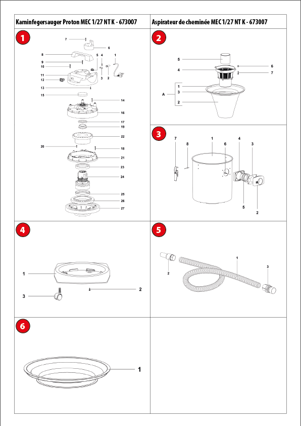 Aspirateur de cheminée Proton MEC 1/27 NT K