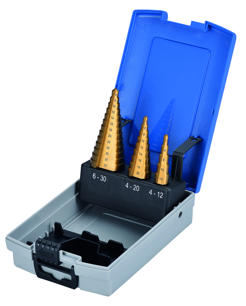Bohrkassette Proton D-3 Mehrstufenbohrersatz HSS, TIN beschichtet