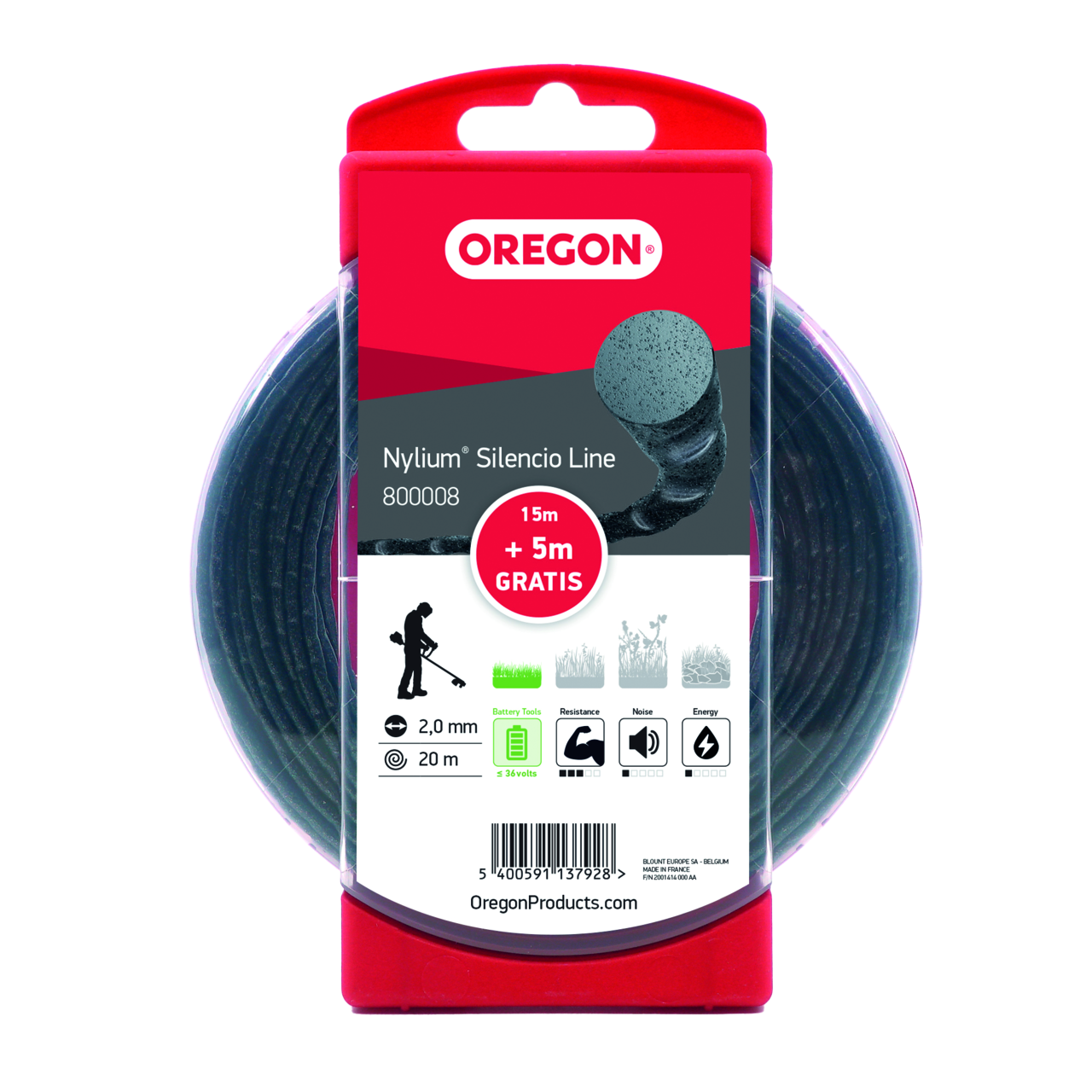 Faden Oregon AluMax Silencio 2.0 mm x 20 m
