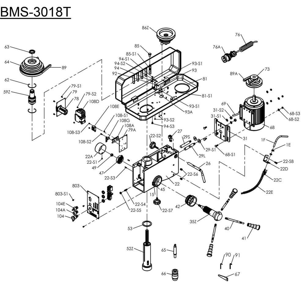 Perceuse à colonne Proton BMS-3018T