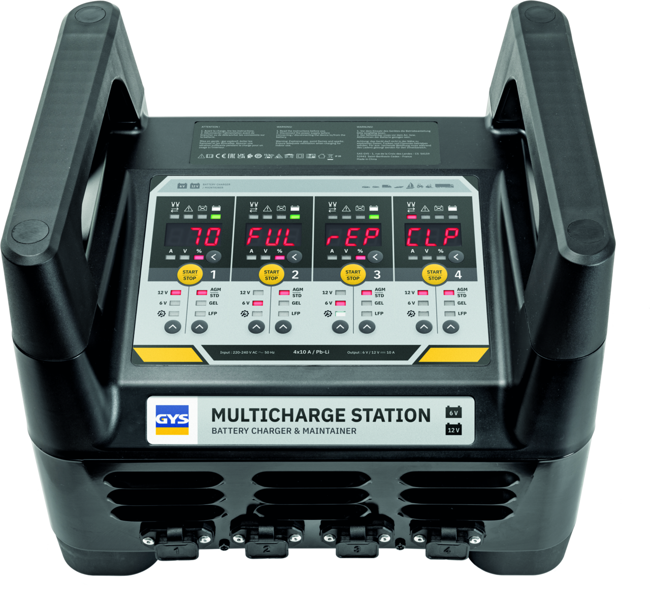 Mehrfachlade-Station GYS 4x10A / Pb-Li
