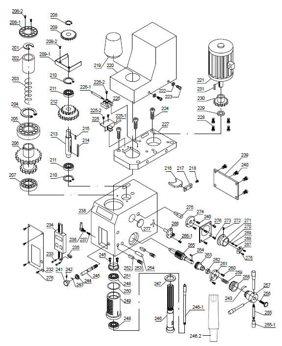 Perceuse-fraiseuse Proton BF-20VM