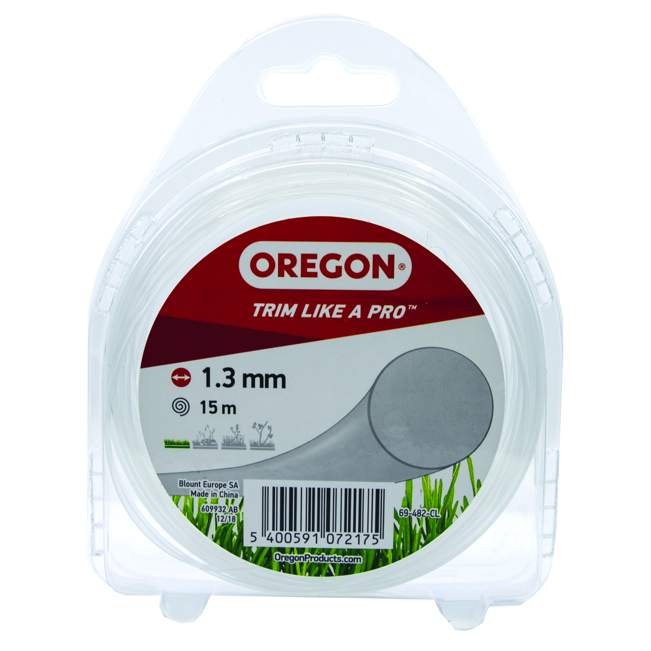 Faden Oregon multicolor transparent rund 1.3 mm x 15 m