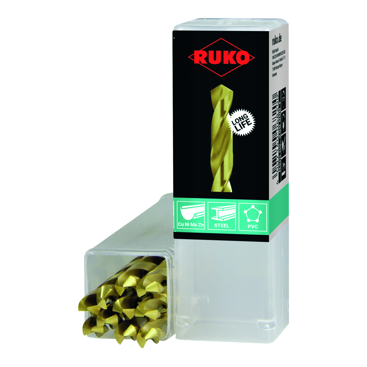 Foret hélicoïdal Ruko DIN 338 Type N HSS TiN Ø 14,5 mm