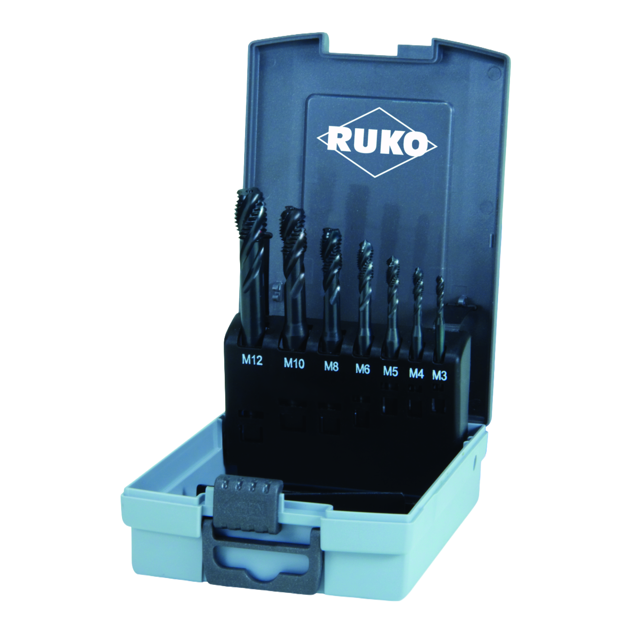 Maschinengewindebohrer-Satz Ruko Form C HSS-Co 5 VAP - 7-tlg. (Kunststoffkassett