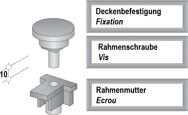 Deckenbefestigung