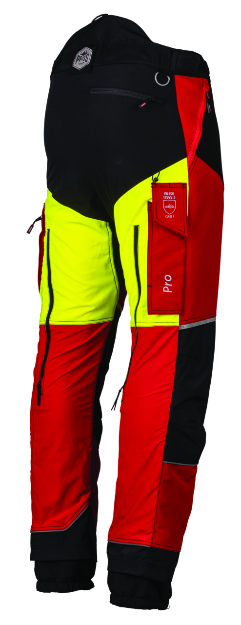 Schnittschutzhose Oregon ForestXFiber rot/gelb Gr. L