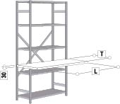 Fachboden Standard Zinc 1300x800x30 mm