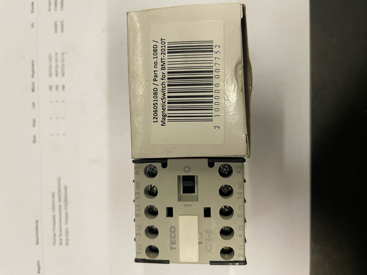 Schütz Proton 3PH/380V Spulenspannung zu BMT-2010T