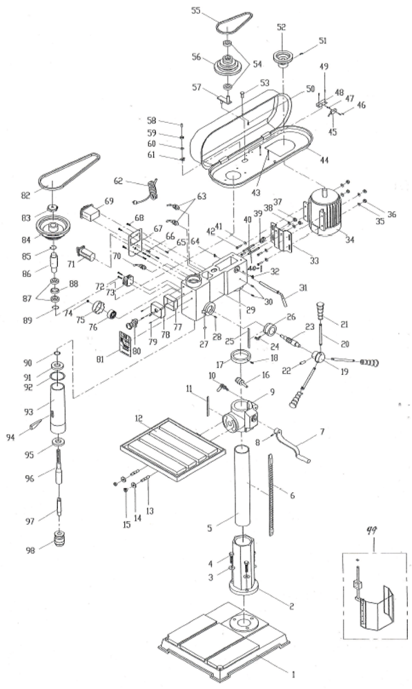 Säulenbohrmaschine Proton BMS-2612T