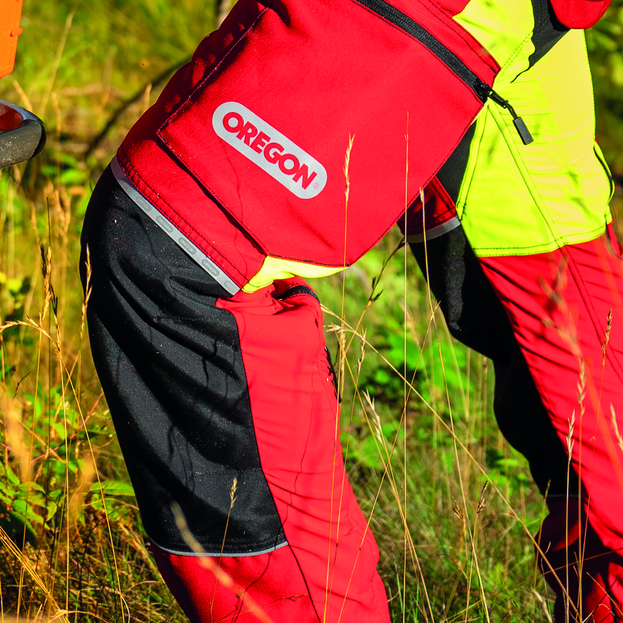 Schnittschutzhose Oregon ForestXFiber rot/gelb Gr. L