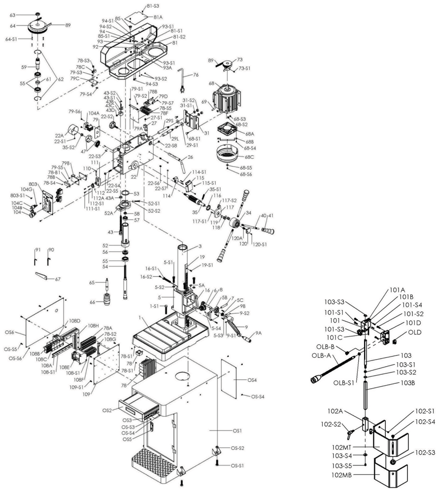 Säulenbohrmaschine Proton BMS-23VT