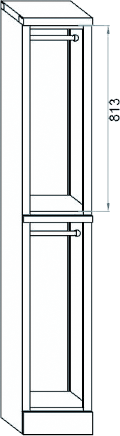 Garderobenschrank Widmer, 2-türig, 500x300x1800 mm