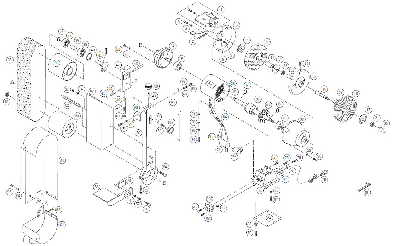 Bandschleifmaschine Proton BS-50M