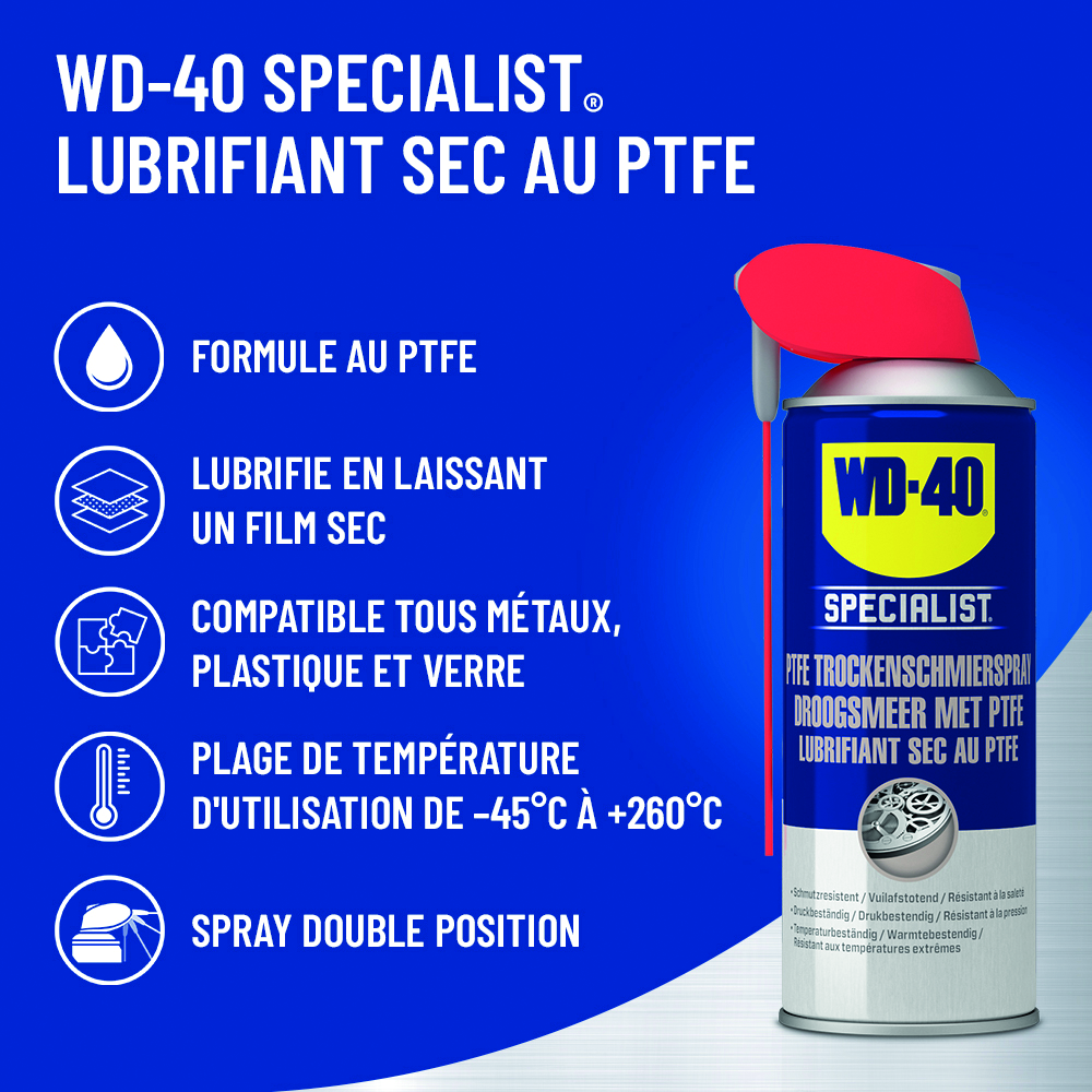 WD-40 Specialist 400ml PTFE Trockenschmierspray