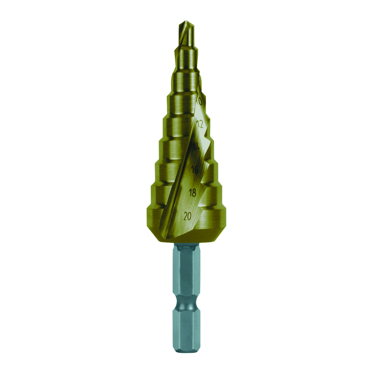 Stufenbohrer-Bit Ruko HSS TiN Form C Kreuzanschliff Ø 4,0 - 20,0 mm