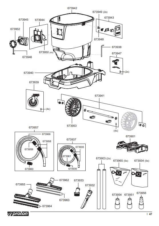 Aspirateur industriel Proton MEC 1/35 Autoclean-M