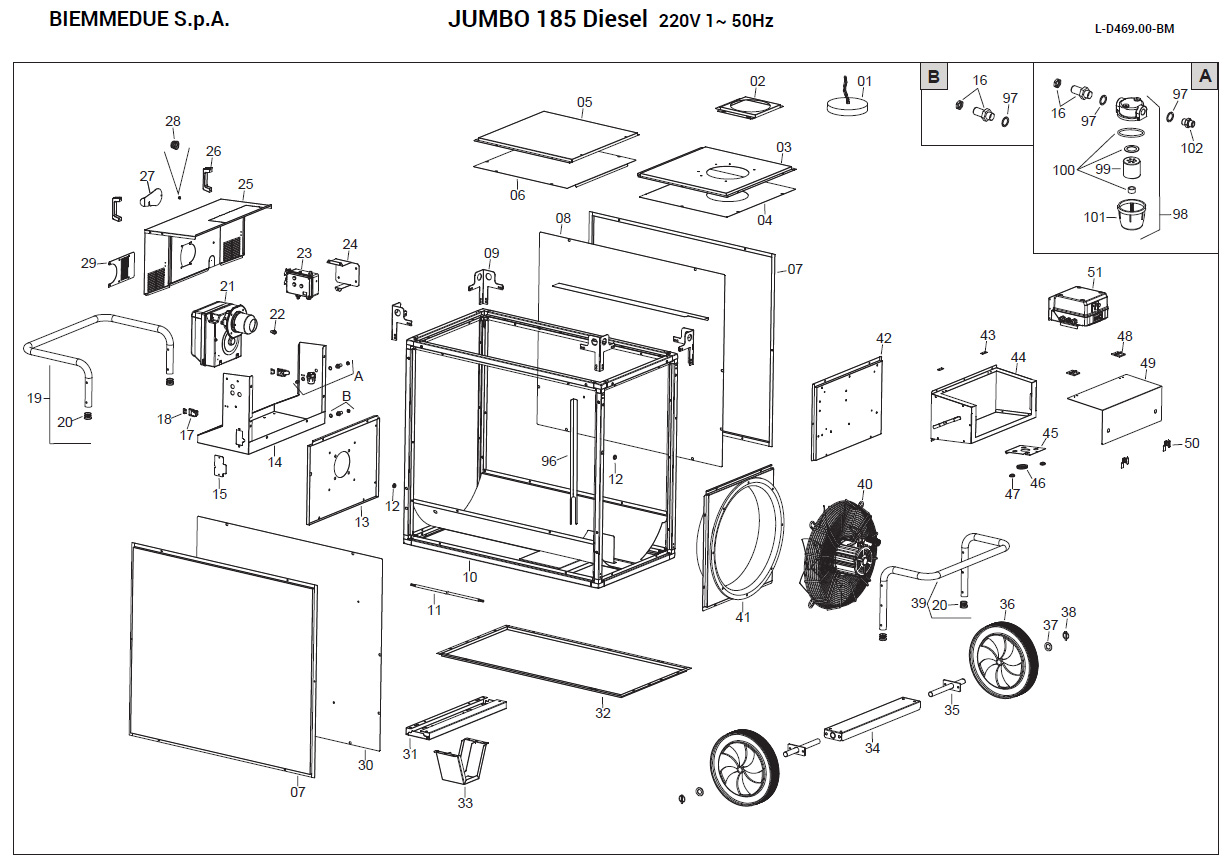 Chauffage à mazout Arcotherm Jumbo 185 avec cheminée