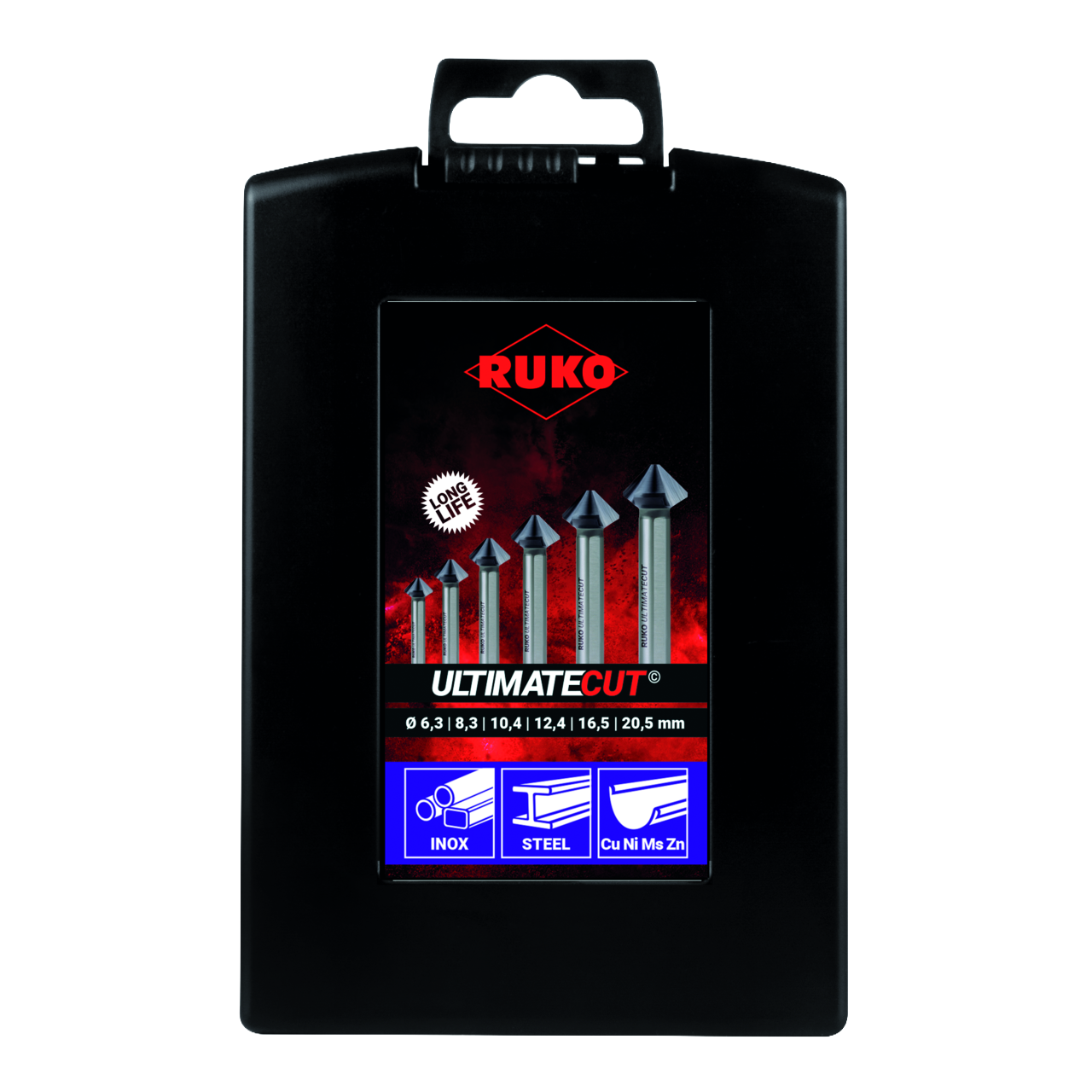 ULTIMATECUT Kegelsenker-Satz Ruko HSS RUnaTEC DIN 335 Form C 90° - 6-tlg. (Kunst