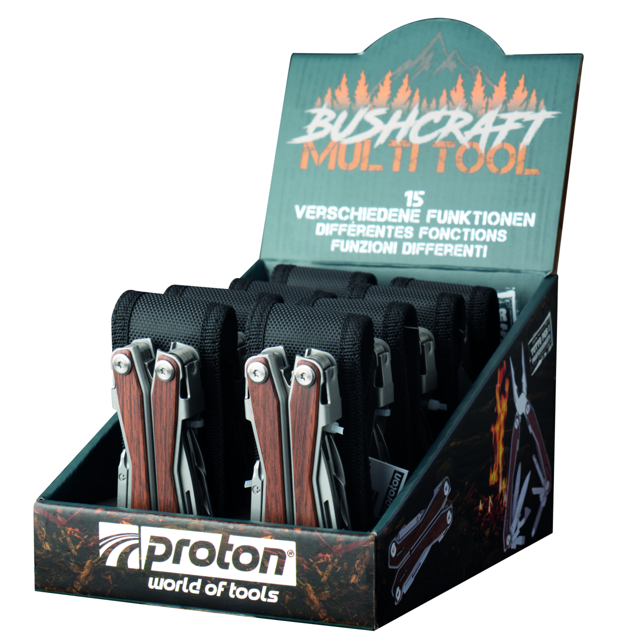 Multitool Proton Bushcraft  mit 15 Funktionen
