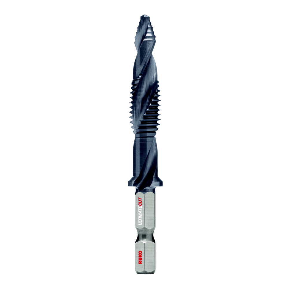 ULTIMATECUT Kombi-Maschinengewindebohrer-Bit Ruko HSS RUnaTEC M10