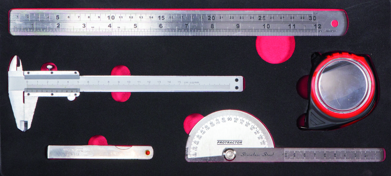 Messinstrument-Satz, 5-tlg.