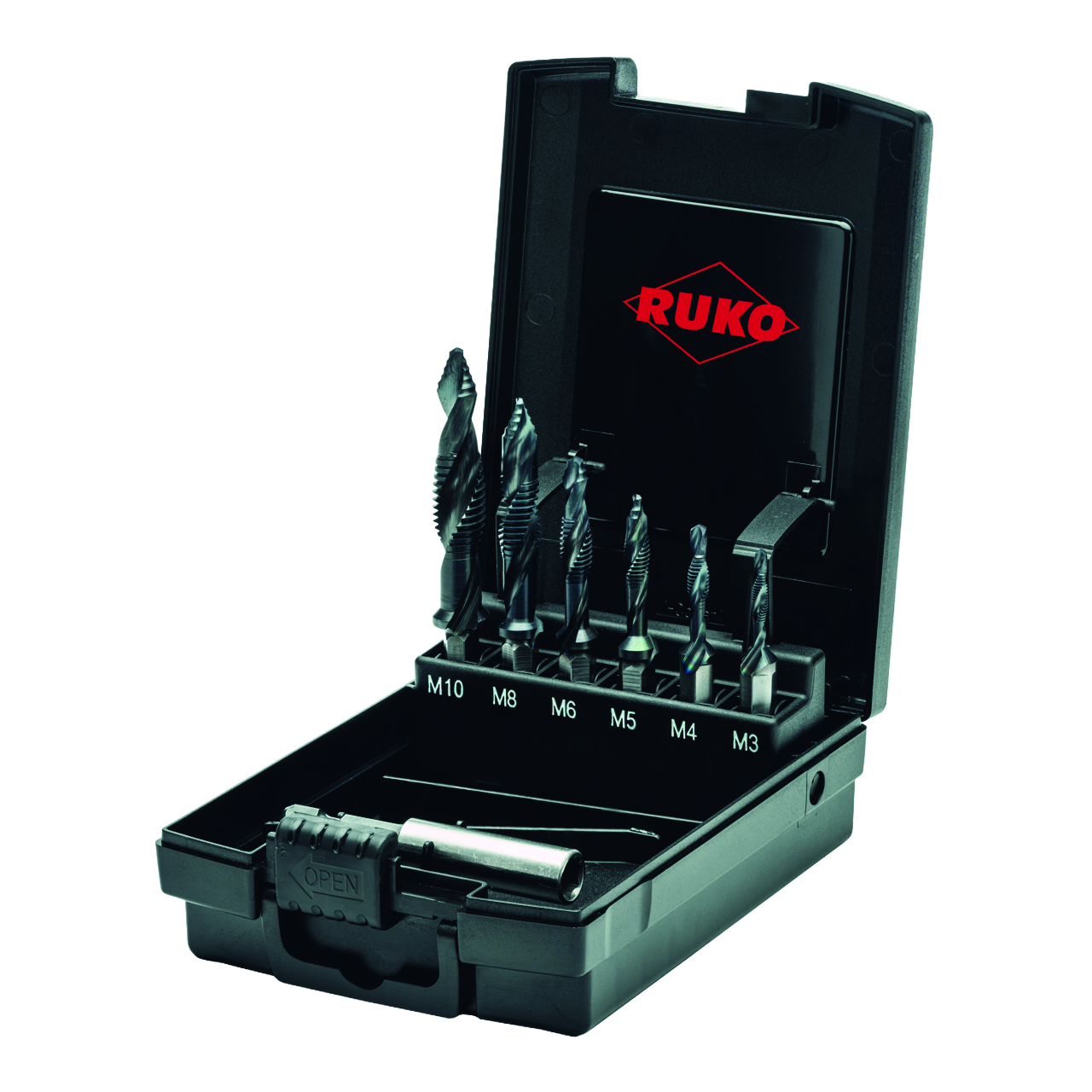ULTIMATECUT Kombi-Maschinengewindebohrer-Bit Ruko Satz HSS RUnaTEC - 7-tlg. (Kun
