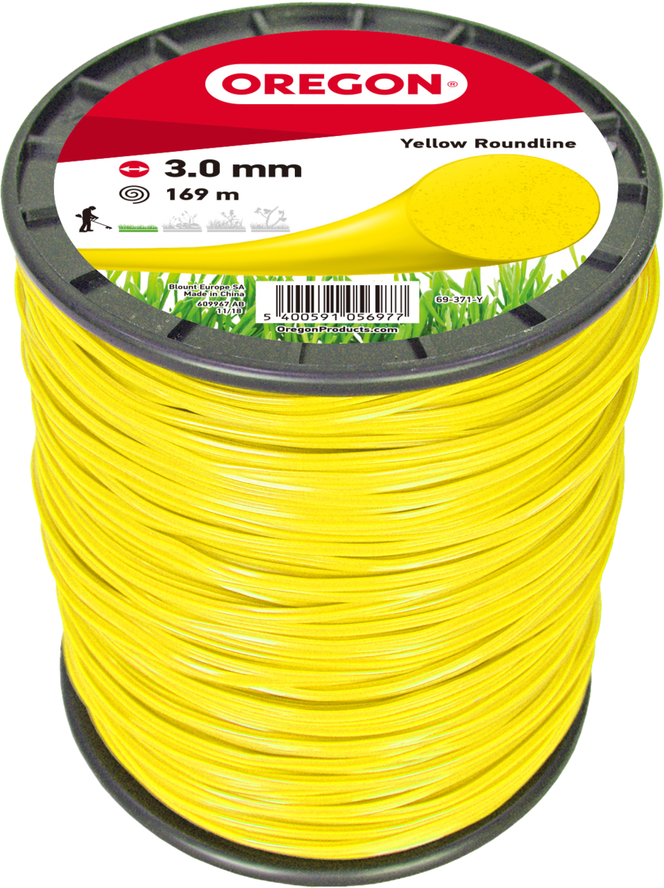 Faden Oregon gelb rund 3.0 mm x 169 m