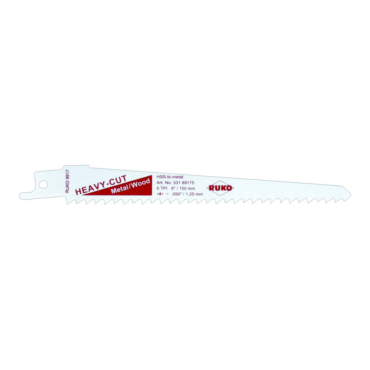 Lames de scies sabres 8917 Ruko HSS-bimétal