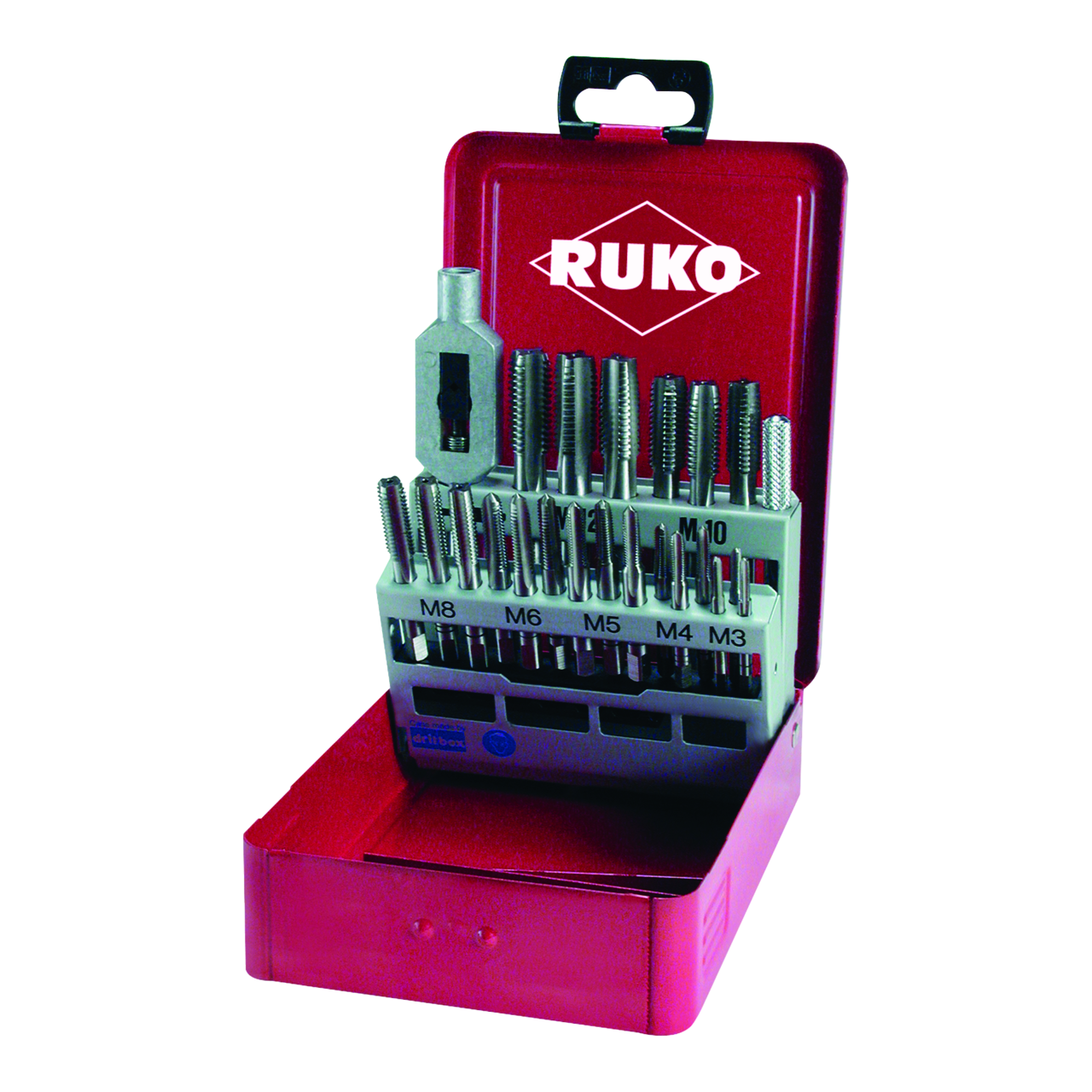 Handgewindebohrer-Satz Ruko M DIN 352 HSS-Co 5 - 22-tlg. (Industriekassette)