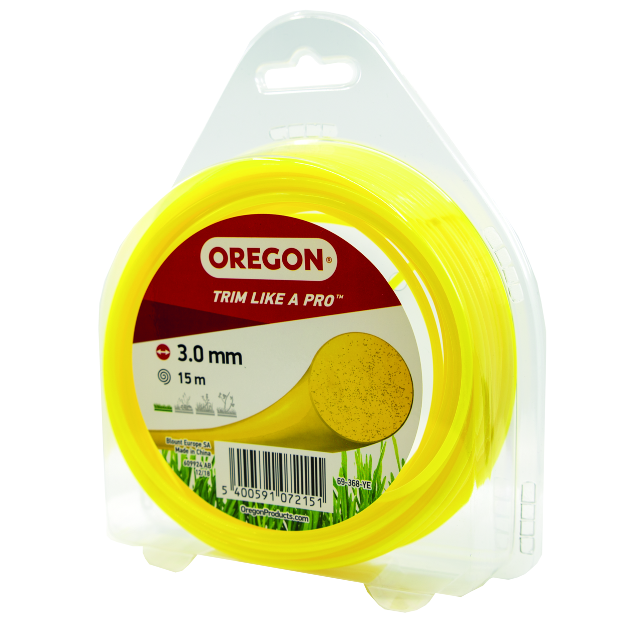 Faden Oregon multicolor gelb rund 3.0 mm x 15 m