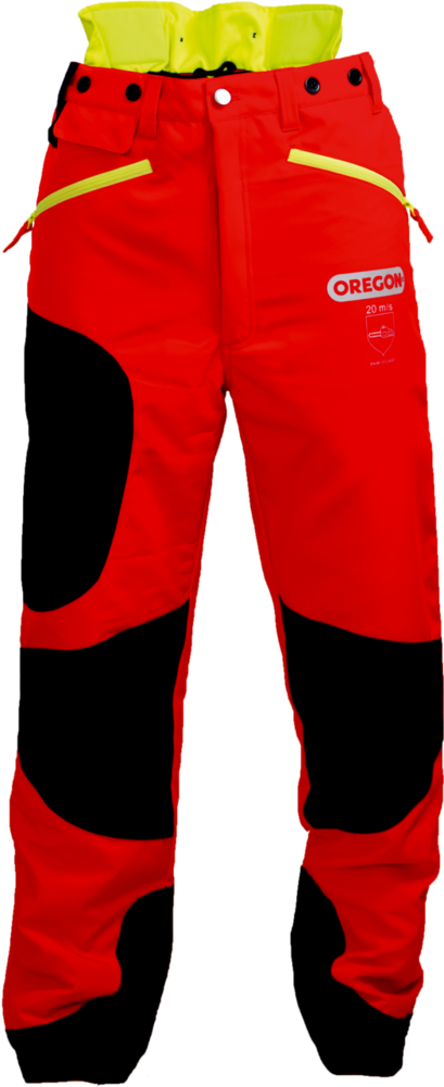 Schnittschutzhose Waipoua, gelb/rot, Gr. M
