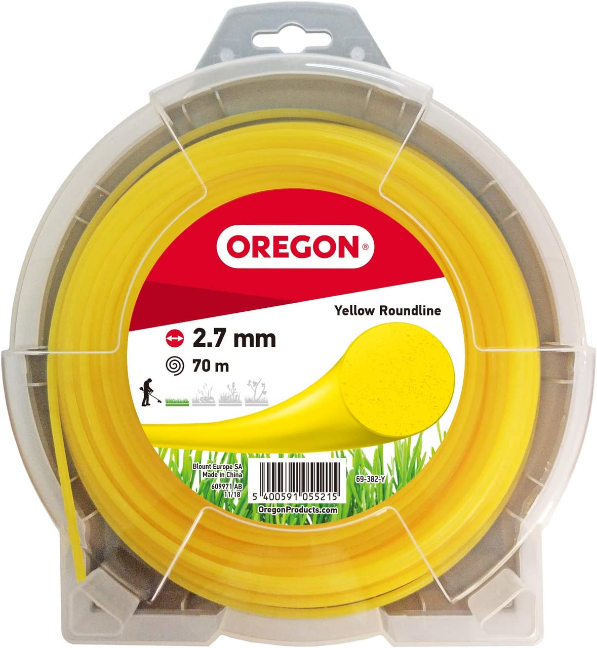 Faden Oregon gelb rund 2.7 mm x 70 m