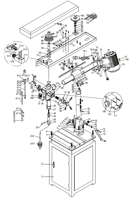 Radialbohrmaschine Proton RBM-1609T