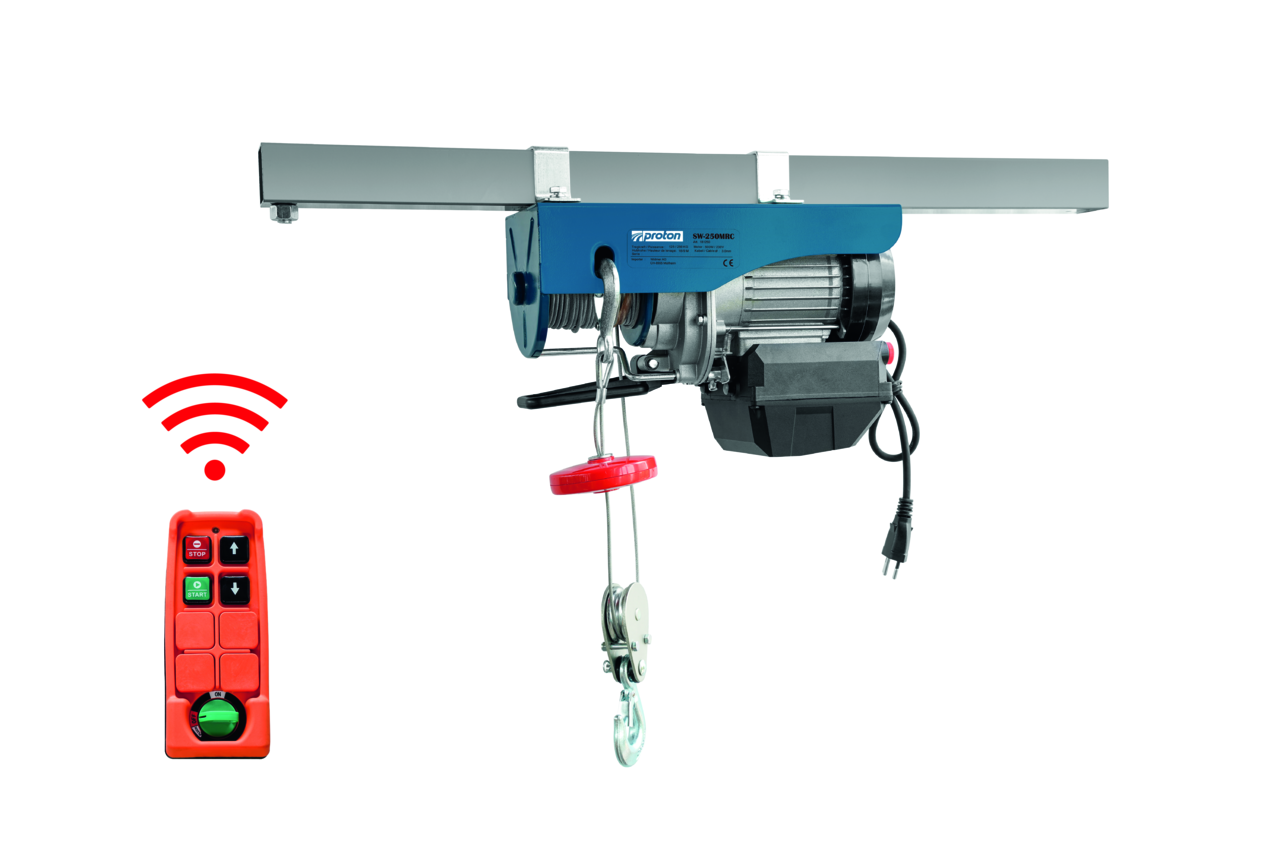 Seilwinde elektrisch Proton SW-250MRC, mit Fernbedienung