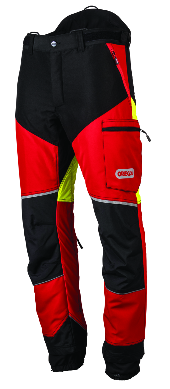 Schnittschutzhose Oregon ForestXFiber rot/gelb Gr. XXXL