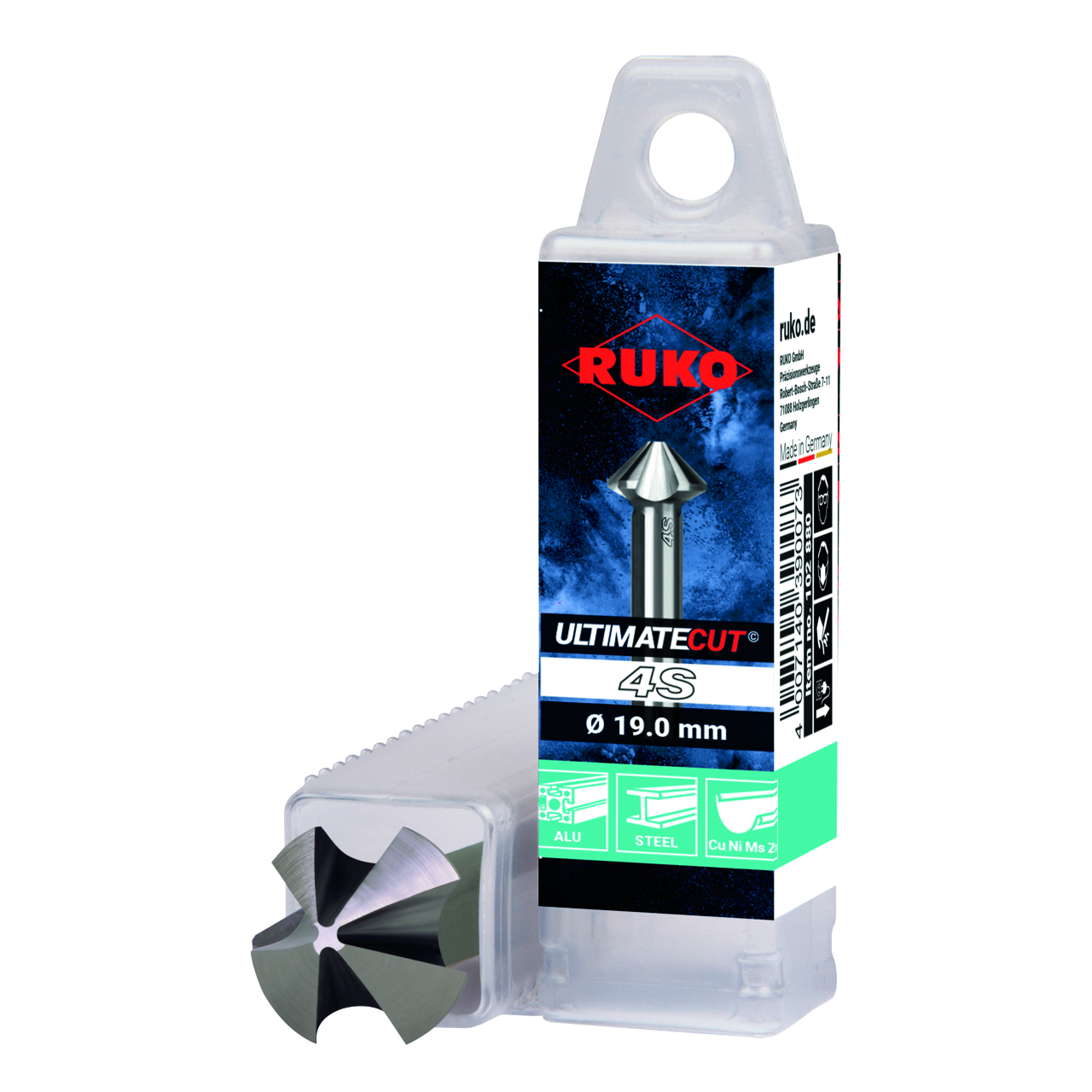 ULTIMATECUT Kegelsenker Ruko 4S HSS ähnlich DIN 335 90° Ø 40,0 mm