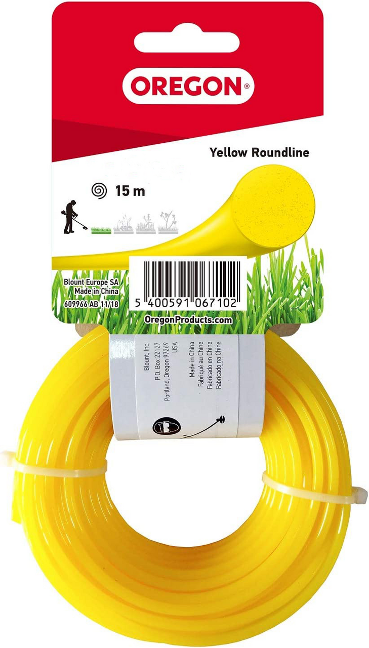 Faden Oregon gelb rund 4.5 mm x 15 m